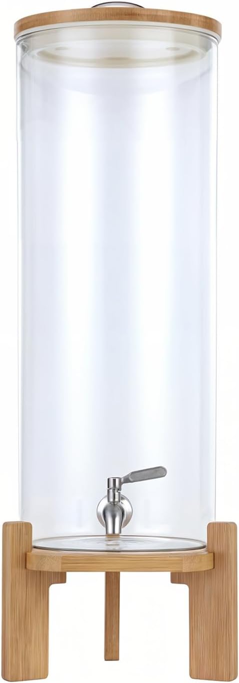 Beverage Dispenser, 3.5 Gallon Glass Drink Dispenser - Image 8
