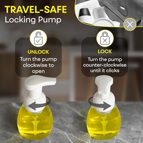 BRIGHTFROM Foaming Soap Dispenser Pump Bottles, BPA Free Empty