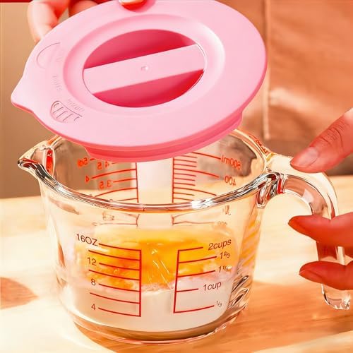 2-Cup Borosilicate Glass Measuring Cup with Lid