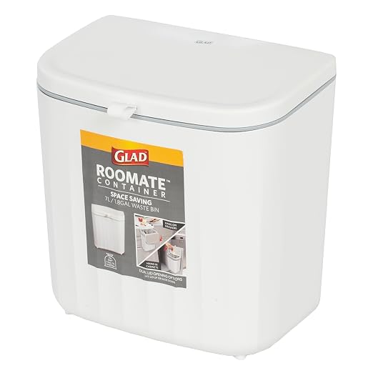 Glad Roomate Under Counter Waste Bin | Space Saving Small Trash Can - Image 7