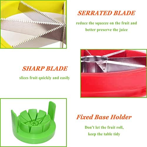 Fruit Cutter Slicer, 4 in 1 Apple Slicer with Peeler & Cleaning Brush