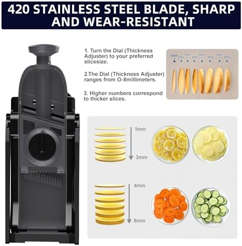 Mandoline Slicer for Kitchen, Vegetable Potato Slicer