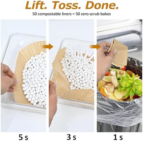1.1lb Pie Weights and 50 Pcs Parchment Papers with Adjustable Silicone