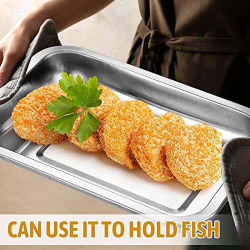 Mumufy Breading Trays Set of 3 Large Stainless Steel Breading Pans