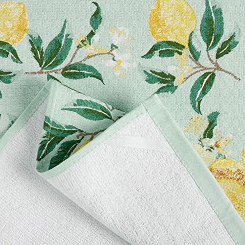 Martha Stewart Dual Purpose Kitchen Towel 2-Pack Set, Lemon Whimsy