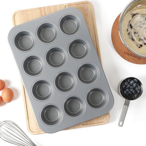 Calphalon Titan Steel Core PFA Free Nonstick 12 Cup Cupcake Muffin