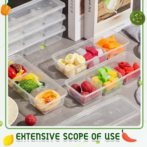 Hushee 10 Pack 17 oz Small Meal Prep Containers Snack Boxes, Clear