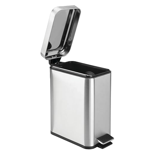 mDesign Rectangular Step-Open Wastebasket Trash Can - Image 7