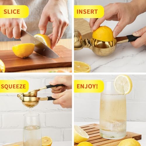 Gold Stainless Steel Lemon Squeezer