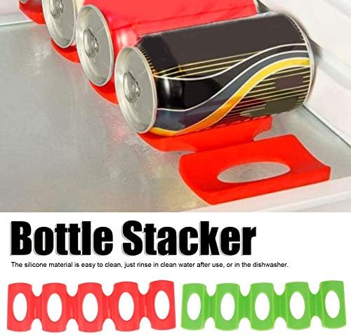 Cyrank 2pcs Foldable Silicone Bottle and Can Stacker