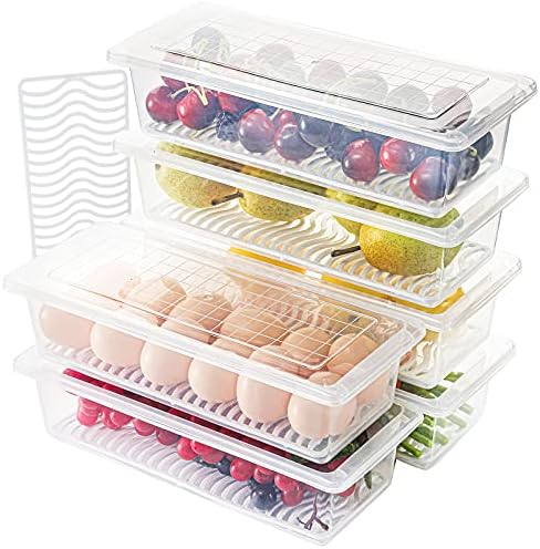 SOUJOY 6 Pack Produce Saver Containers, 1.5L, with Lids