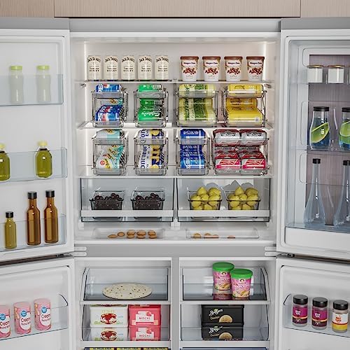 Xicennego Set of 2 Adjustable Soda Can Organizer, Clear