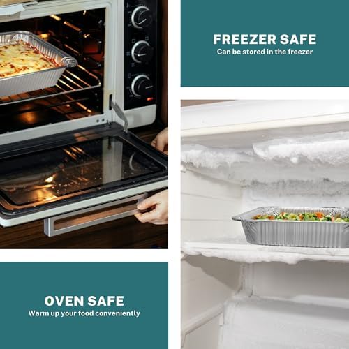 Klex 8" Round Aluminum Foil Pans with Clear Dome Lids for Cooking