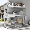 3-Tier Adjustable Stainless Steel Over-the-Sink Dish Rack