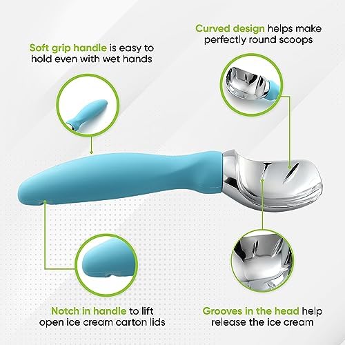 Spring Chef Ice Cream Scoop and Magnetic Measuring Spoons Set Bundle