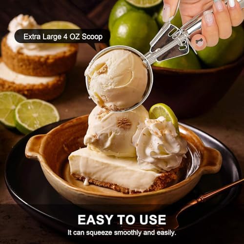 Cookie Scoops Set of 3 Ice Cream Scoop with Trigger 18/8 Stainless