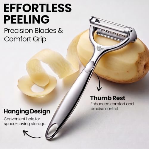 SAFI Vegetable Peeler For Kitchen Premium Stainless Steel Julienne