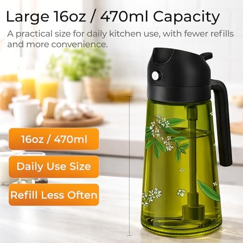 COOLMI Oil Sprayer Set, 16OZ/470ML, Set of 2