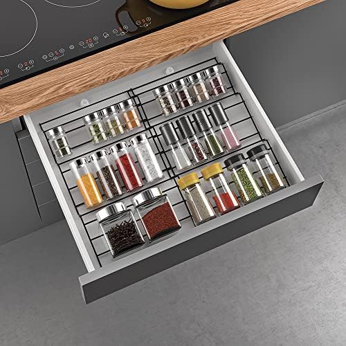 Metaltex 361375000 X-Pand Lava Spice Rack, Metal, Black