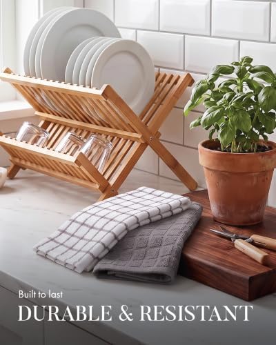 Bumble Dish Cloths (8-Pack), 100% Cotton Kitchen Towels, 12"x12"