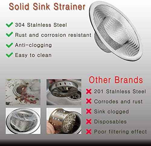 2pcs Stainless Steel Sink Strainer, 4.41"