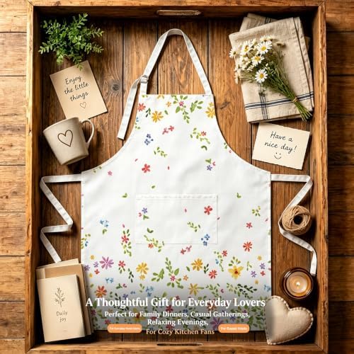 Apron for Women,Waterproof Kitchen Cooking Apron with 2