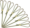 100 Pcs Bamboo Cocktail Picks Toothpicks for Appetizers, 4.7 Inch Cyan