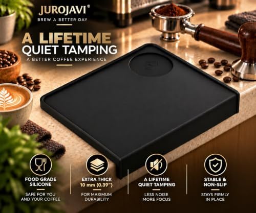 Espresso Tamping Mat, 10mm Silicone Coffee Tamper Mat for Portafilter