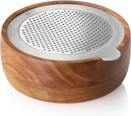 AdHoc Cut n Serve Fine Grater, Acacia Wood, 5"