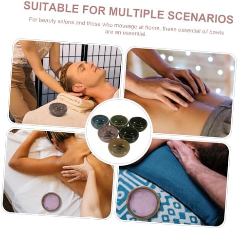 6 Piece Ceramic Essential Oil Mixing Bowl Set for Spa