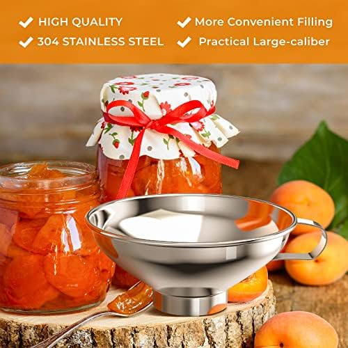 Pisol Wide Mouth Canning Funnel for Kitchen Use, 304 Stainless Steel