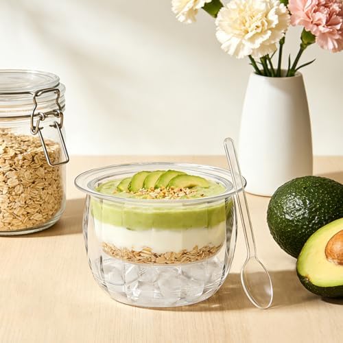 2-Pack Chilled Dip Bowls with Ice Compartment & Serving Spoons
