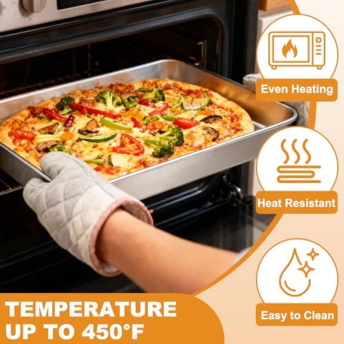 Stainless Steel Baking Pan with Lid, 121⁄3 x 93⁄4 x 2 Inch Deep