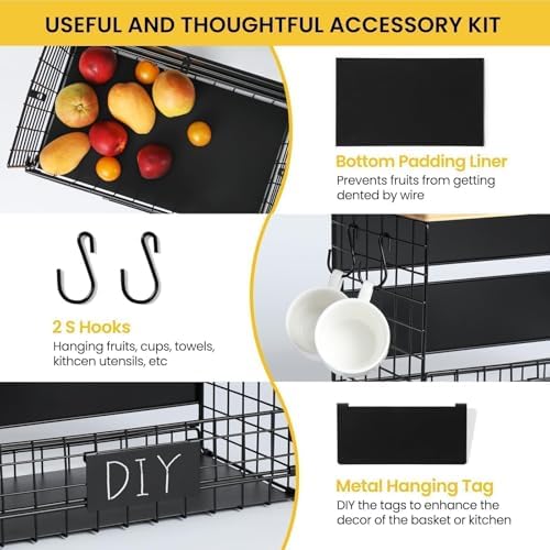 Magnetic Shelf Basket for Fridge, XXL, 1 Set