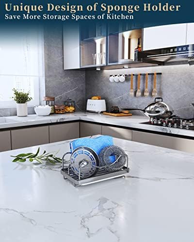 Consumest Stainless Steel Sponge Holder, Silver
