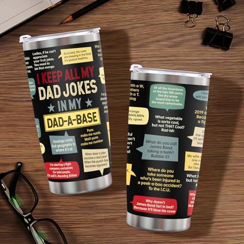 Christmas Dad Gifts for Men 20Oz Stainless Steel Tumbler Dad Birthday