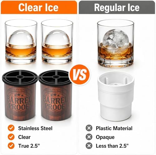 Whiskey Smoker Kit with Torch & 2 Clear Ice Maker, Old Fashioned