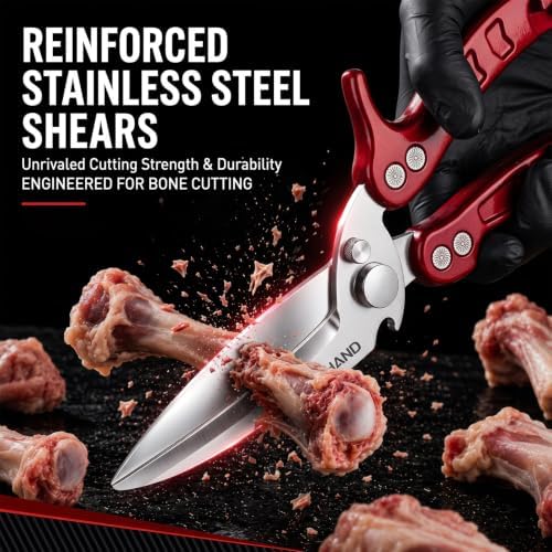 Heavy Duty Poultry Shears - Food Kitchen Scissors for Chicken and Meat