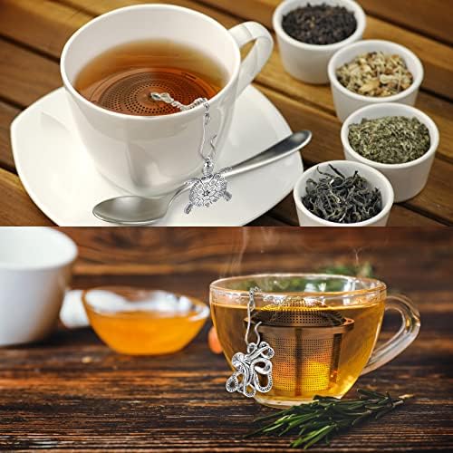 Chengu 3 Sets Loose Leaf Tea Infusers Stainless,Aquatic Creatures