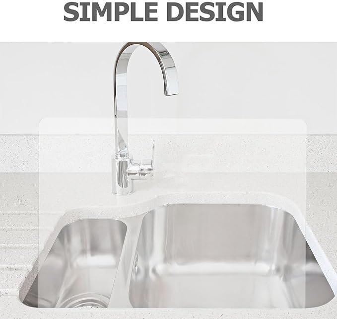 PRETYZOOM Acrylic Kitchen Sink Splash Guard 13.77 X 8.26 Inch Clear Water - Image 2