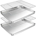 Stainless Steel Baking Sheet with Rack, 16 x 12 Inch Cookie Sheet