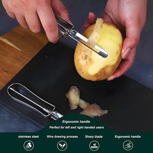 Potato Peelers for Kitchen, 2 Pcs, Just Like Mom's old steel Peeler