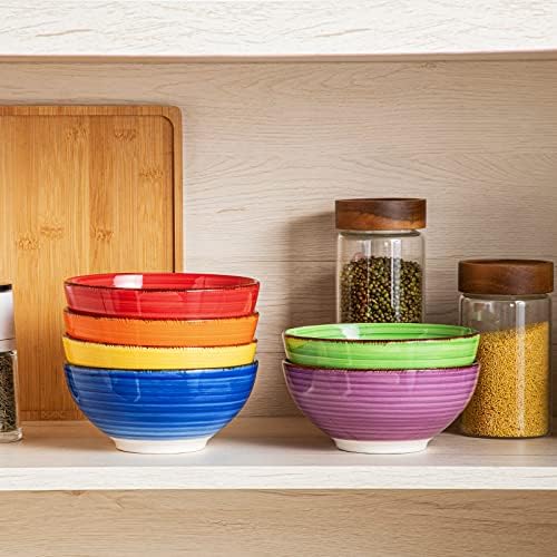 vancasso Bonita Cereal Bowls Set of 6-27 Oz Ceramic Soup Bowls