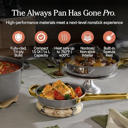 Our Place Titanium Always Pan Pro, 10.6" Nonstick Titanium Frying Pan