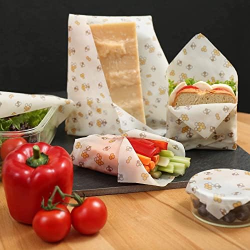 Beeswax Food Wrap (Set of 7) Sustainable Alternative to Aluminum Foil