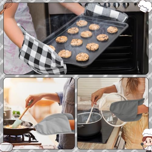 R HORSE Check Pot Holders with Pocket, 6 Pack