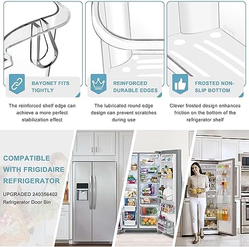 2 PACK Upgraded 240356402 Refrigerator Door Bin Replacement