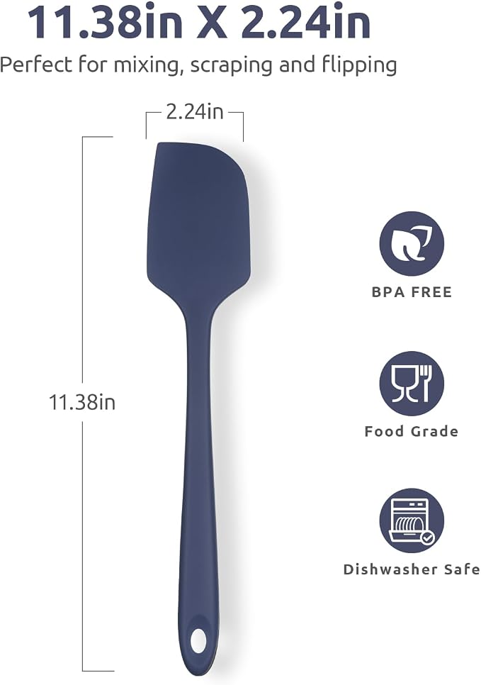 Heat Resistant Silicone Large Spatula: U-Taste 600ºF High Heat Flexible 11.38in - Image 2