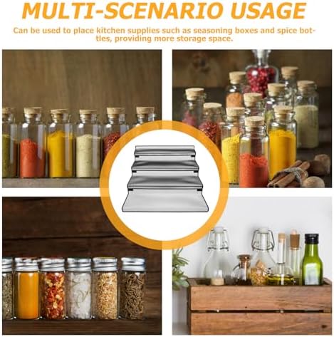 Kichvoe Black Metal Drawer Spice Rack Organizer for Jars and