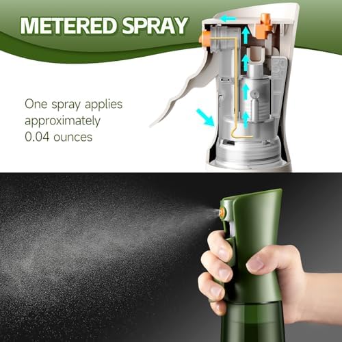 Glass Olive Oil Sprayer, 7.5 oz, Olive Green & Gold